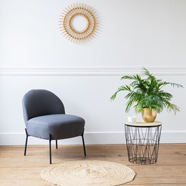 Fauteuil en tissu boucle gris helmi