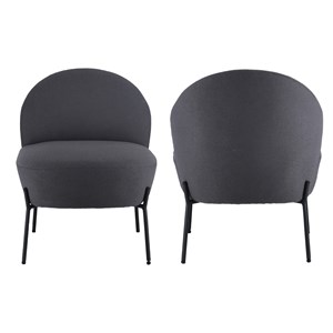 Fauteuil en tissu boucle gris helmi