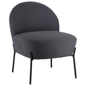 Fauteuil en tissu boucle gris helmi