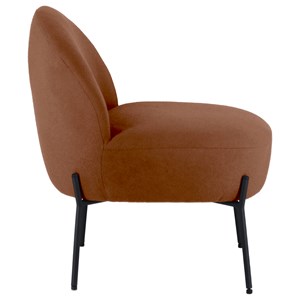 Fauteuil en tissu boucle rouille helmi