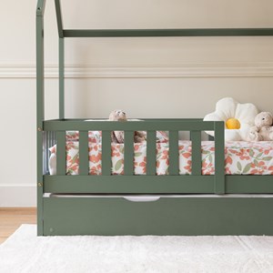 Lit cabane gigogne pour enfant 190x90cm vert marceau