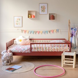 Lit pour enfant 190x90cm terracotta adam