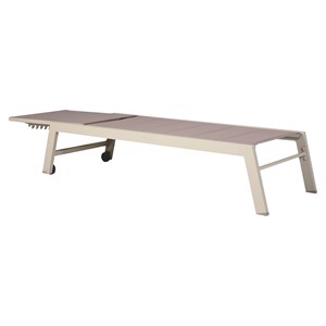 Bain de soleil barbados en textilène taupe - aluminium taupe