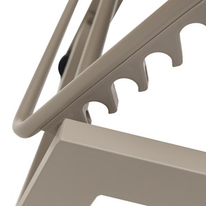 Bain de soleil barbados en textilène taupe - aluminium taupe