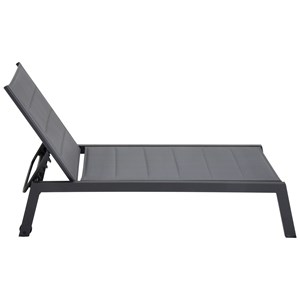 Bain de soleil barbados en textilène gris - aluminium gris anthracite