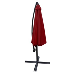 Parasol déporté molokai carré 2,7x2,7m rouge