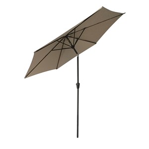 Parasol droit hapuna rond 2,70m de diamètre taupe