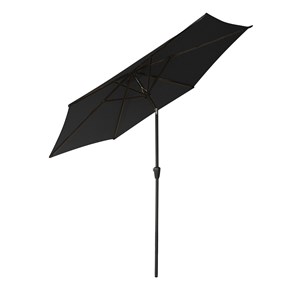 Parasol droit hapuna rond 2,70m de diamètre noir