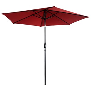 Parasol droit hapuna rond 2,70m de diamètre rouge