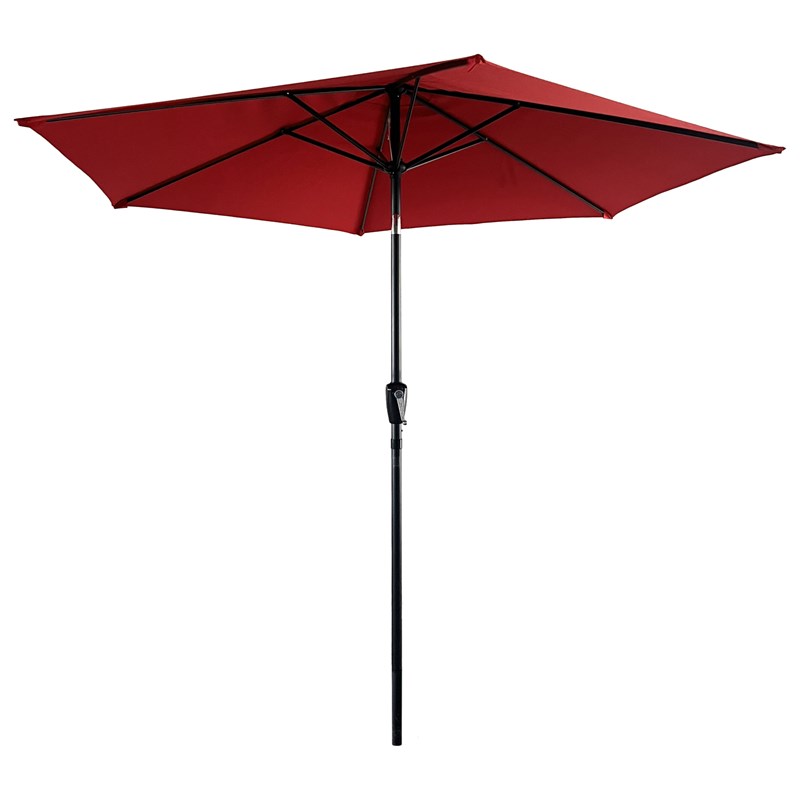 Happy Garden - Parasol droit hapuna rond 2,70m de diamètre rouge