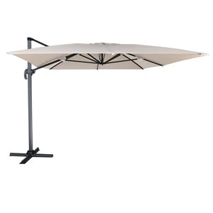 Parasol déporté molokai rectangulaire 3x4m beige + housse