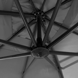 Parasol déporté molokai rectangulaire 3x4m gris + housse