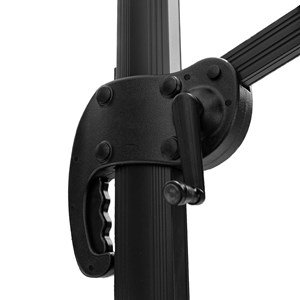 Parasol déporté molokai rectangulaire 3x4m gris + housse