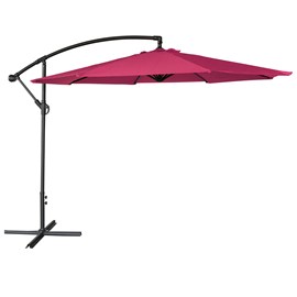 Parasol déporté oahu rond 3m de diamètre fuchsia