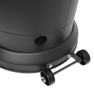 Parasol chauffant oslo chauffage d'extérieur gaz acier noir + housse