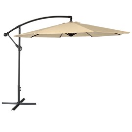 Parasol déporté oahu rond 3,50m de diamètre beige