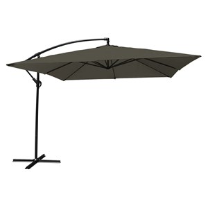 Parasol déporté molokai carré 2,7x2,7m gris