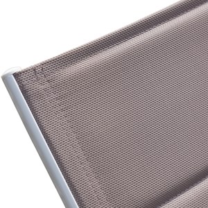 Bain de soleil barbados en textilène taupe - aluminium blanc
