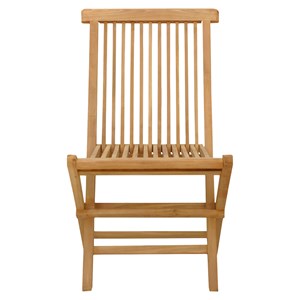 Lot de 2 chaises de jardin en teck lombok