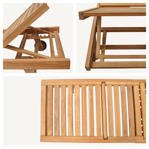 Bain de soleil pliant en teck lombok
