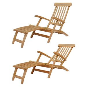 Transat pliant 153cm en teck lombok