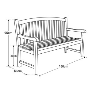 Banc de jardin en teck lombok