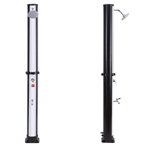 Douche solaire fidgi noire et argent 35l