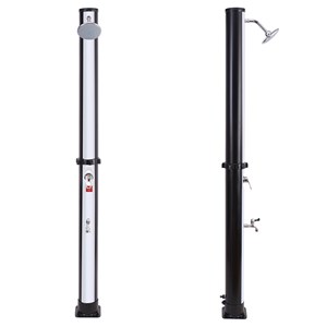Douche solaire moorea noire et argent 18l