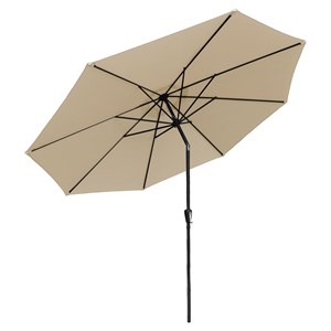 Parasol droit hapuna rond 3,30m de diamètre beige