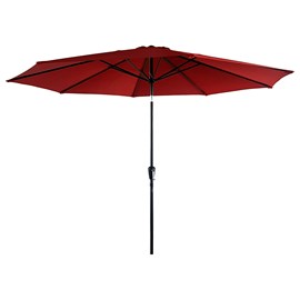 Parasol droit hapuna rond 3,30m de diamètre rouge
