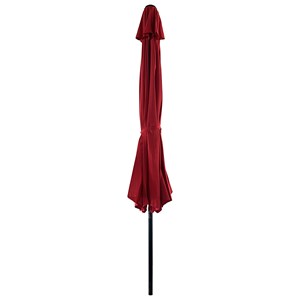 Parasol droit hapuna rond 3,30m de diamètre rouge