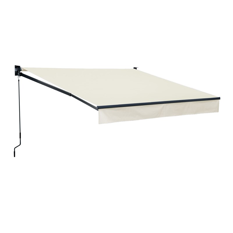 Happy Garden - Store banne saule 2,95 × 2,5m - toile beige et structure grise