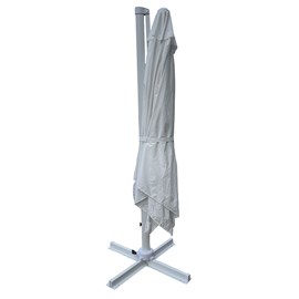 Parasol déporté molokai carré 3x3m blanc + housse