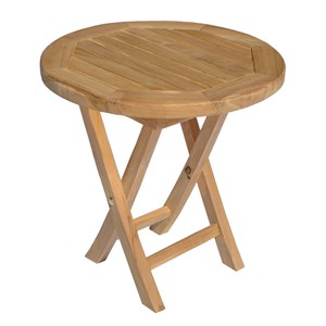 Table d'appoint ronde en teck 50cm lombok