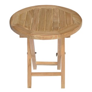 Table d'appoint ronde en teck 50cm lombok
