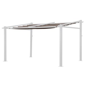 Toile pour pergola murale 3 × 4m fréjus taupe