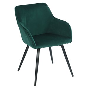 Chaise vintage gisele velours vert
