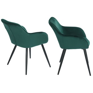 Chaise vintage gisele velours vert