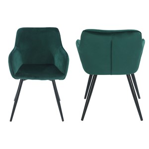 Chaise vintage gisele velours vert