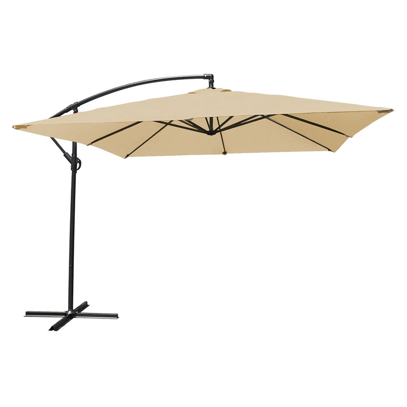 Parasol déporté molokai carré 2,7x2,7m beige