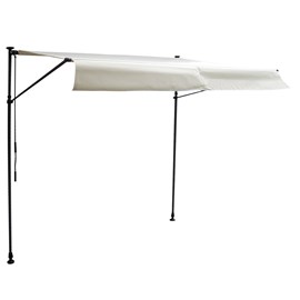 Store banne chene 3×1,2m pour balcon - toile beige, structure grise