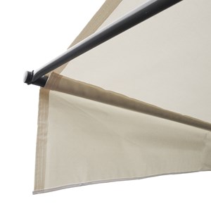 Store banne chene 3×1,2m pour balcon - toile beige, structure grise
