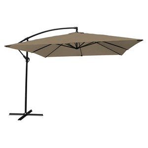 Parasol déporté molokai carré 2,7x2,7m taupe