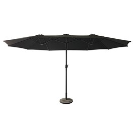 Parasol double 2,7x4,6m linai noir