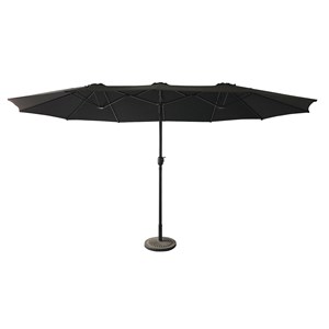 Parasol double 2,7x4,6m linai noir