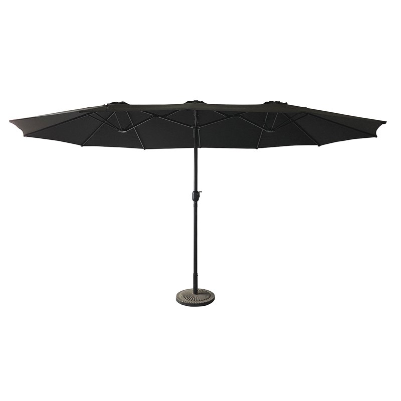 Parasol double 2,7x4,6m linai noir