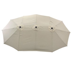 Parasol double 2,7x4,6m linai beige