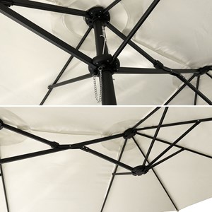 Parasol double 2,7x4,6m linai beige