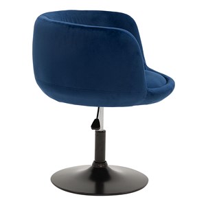 Tabouret de bar en velours bleu nolan