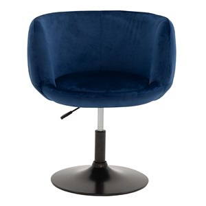 Tabouret de bar en velours bleu nolan